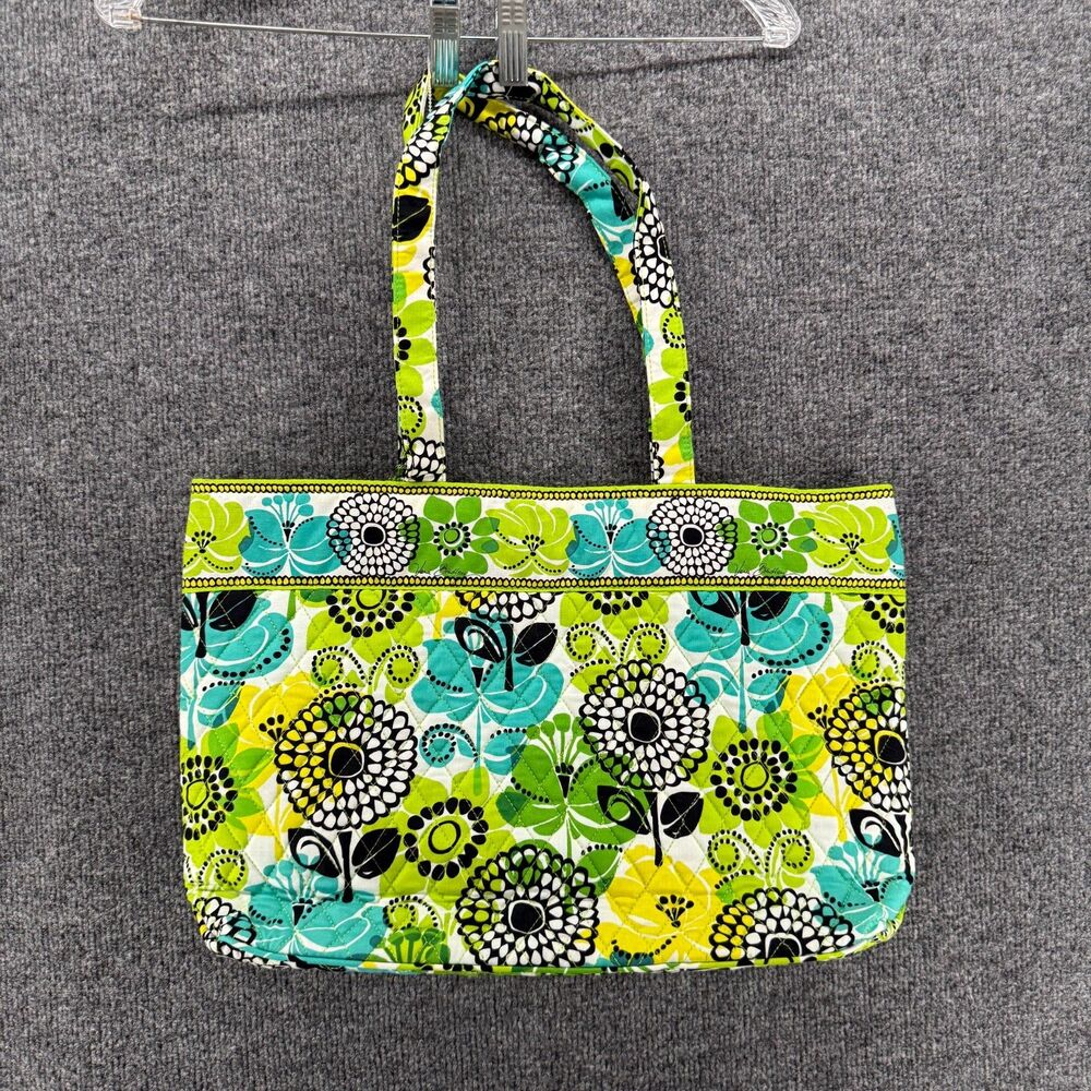 Vera Bradley Tote Bag‎ East West Limes Up Floral Quilted Boho Hippie Bag